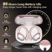 Wireless Earbuds, Bluetooth Headphones, Ear Buds with 80hr Playtime, LED Power Display, Noise Canceling, LED Power Display, IPX7 Waterproof Earphones for Gym/Workout/Sport
